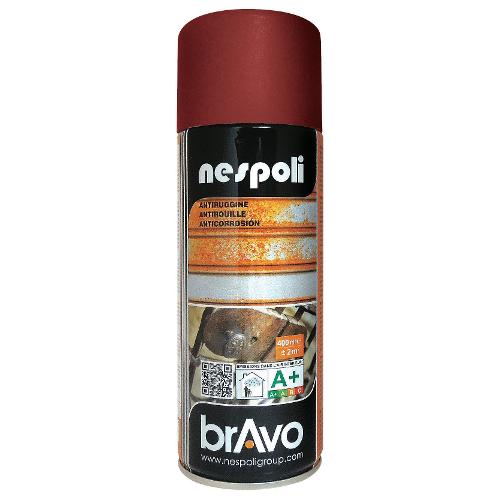 Nespoli Fonto antiruggine spray satinato BRAVO rosso bomboletta 400 ml N0PSV43000