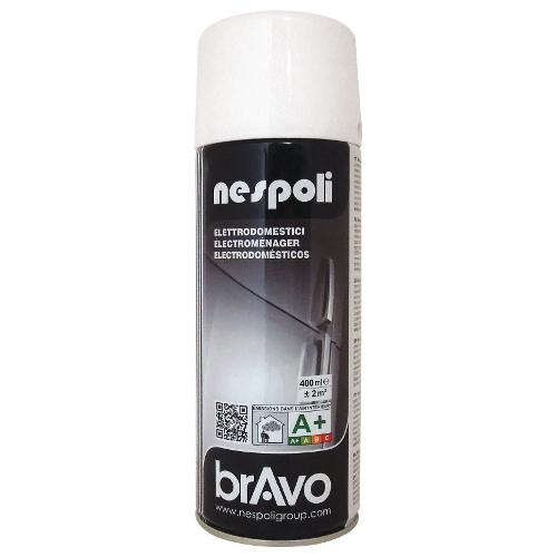 Nespoli Smalto spray lucido alte temperature BRAVO bianco ral 9010 bomboletta 400 ml N0PSV49010E