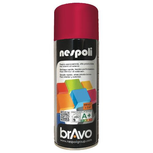 Nespoli Smalto spray lucido rapido BRAVO rosso segnale ral 3001 bomboletta 400 ml N0PCA43001
