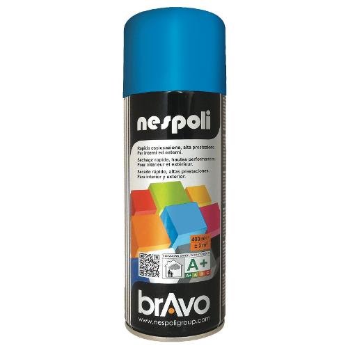 Nespoli Smalto spray lucido rapido BRAVO azzurro luce ral 5012 bomboletta 400 ml N0PCA45012