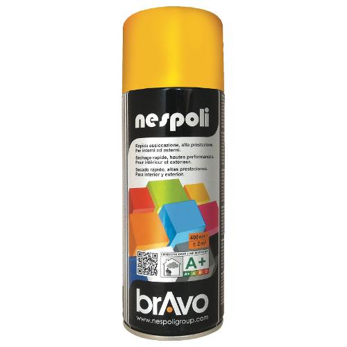 Nespoli Smalto spray lucido rapido BRAVO giallo cadmio ral 102 bomboletta 400 ml N0PCA41021