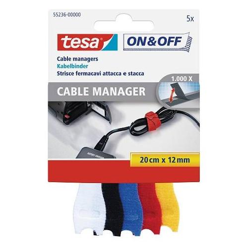 Tesa Ferma cavi ON & OFF Nastri 5 pz Multicolor 55236 00000 01
