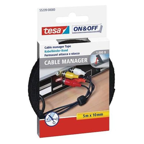Tesa Ferma cavi ON & OFF Nastro Black 55239 00000 01