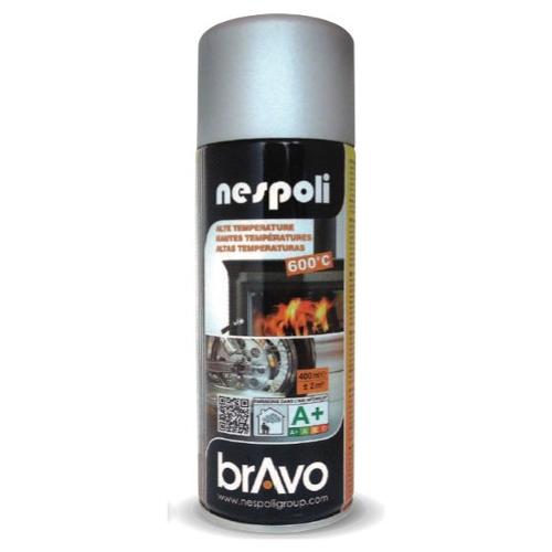 Nespoli Smalto spray satinato alte temperature BRAVO argento bomboletta 400 ml N0PSA47025
