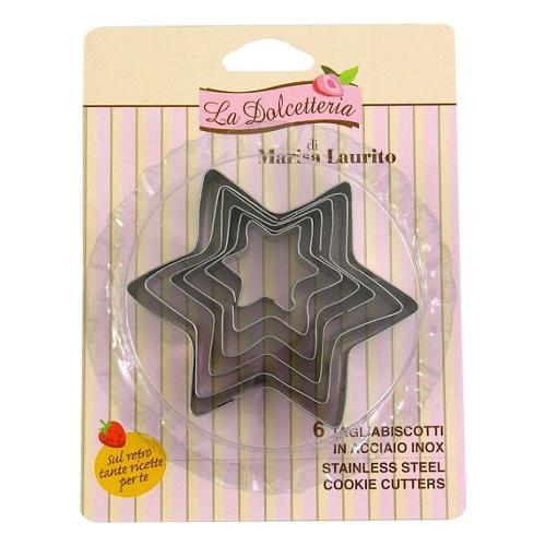 Gp & Me Formine biscotti 6 pz Stella misure assortite LA DOLCETTERIA Cromato 5035
