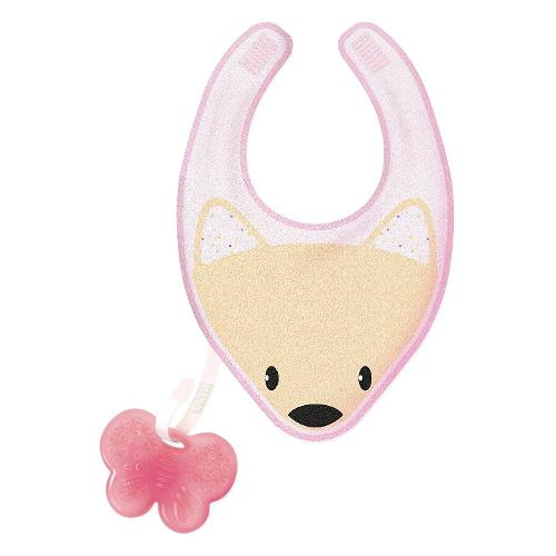 Chicco Massaggia gengive Bavaglino Bimba 4m+ FRESH BIB Rosa 258 210
