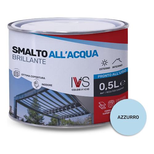 Ivs Smalto acqua brillante inodore azzurro barattolo 500 ml FH2001K01174C0