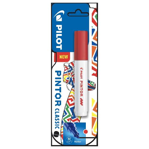 Pilot Pennarello indelebile Rosso tratto Medio - 1,4 mm PINTOR 3802234