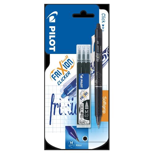 Penna cancellabile Clicker FRIXION inchiostro Nero gel Medio - 0,7