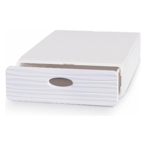 Domoliving Cassetto ordinatore (28x40x9cm) QBOX WAVE SLIM Bianco QBSW01