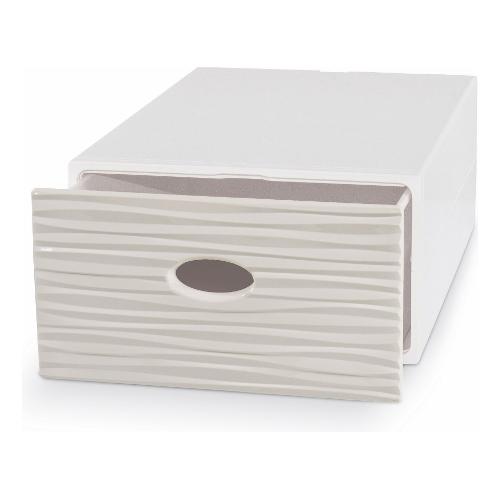 Domoliving Cassetto ordinatore (28x40x15cm) QBOX WAVE LARGE Sabbia QB2020BI