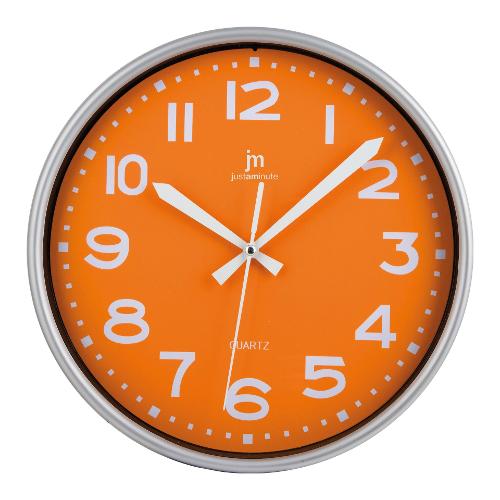 Lowell Orologio da parete (25,5cm) JUSTAMINUTE Arancio e Silver 00940O
