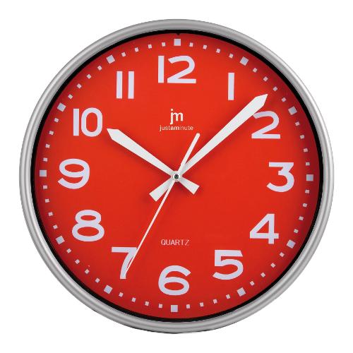 Lowell Orologio da parete (25cm) JUSTAMINUTE Rosso e Silver 00940R