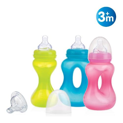 Nuby Biberon Presa Facile 3-6m (210ml) Assortito ID1241