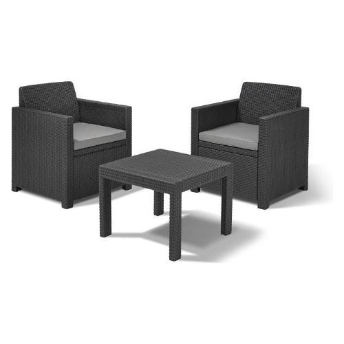 Allibert Set da esterno resina ALLEGRO Balcony 2 posti Grafite K213783K939KK