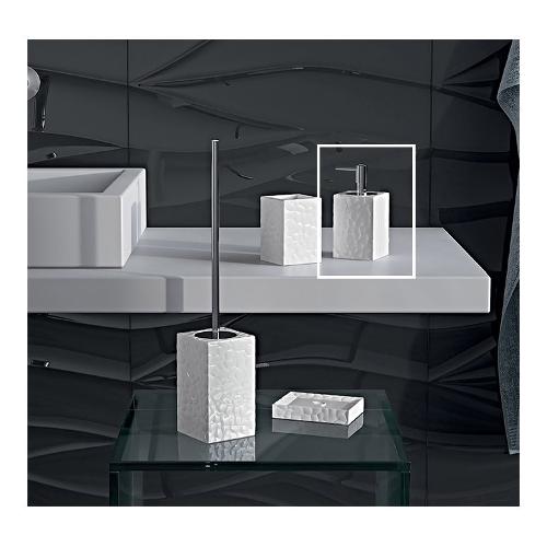 Gedy Dosa sapone appoggio NEW MARTINA Bianco (7,5x7,5x16 cm) MT80 02