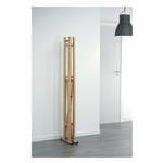 Foppapedretti Snake 90 Appendiabiti In Legno Pieghevole - Naturale, Con Ruote, Risparmio Spazio