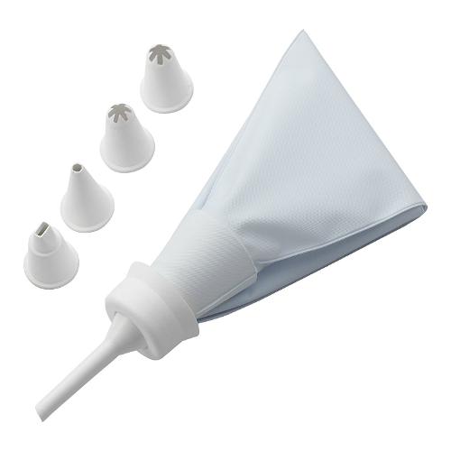 Pedrini Sacco decoratore dolci 1 pz (28x15cm) con 5 beccucci Bianco 240
