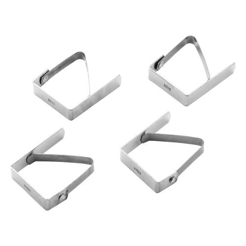 Pedrini Set fermatovaglia 4 pz a molla LILLO Cromo satinato 0003 4