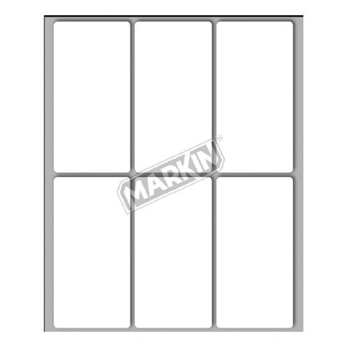Koh I Noor Set etichette adesive permanenti (73x37mm) 10 ff da 6 pz MARKIN Bianco X10048