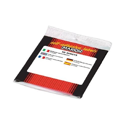 Koh I Noor Set etichette adesive permanenti (34x21mm) 10 ff da 20 pz MARKIN Bianco X10027