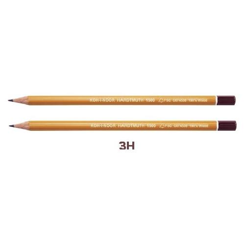Koh I Noor Set matite grafite gradazione 3H sezione esagonale 2 pz HARDMUTH DHF1500 3H