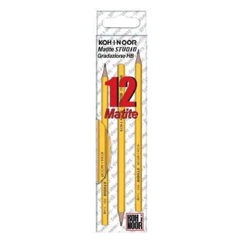 Koh I Noor Set matite grafite gradazione HB sezione esagonale 12 pz STUDIO H555 2