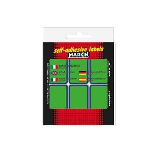 Koh I Noor Set etichette adesive permanenti (70x37mm) 10 ff da 6 pz MARKIN Verde X10056F VE