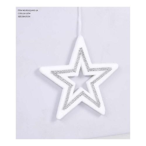 Amicasa Stella (35cm) (1pz) Bianco decoro argento Art 27