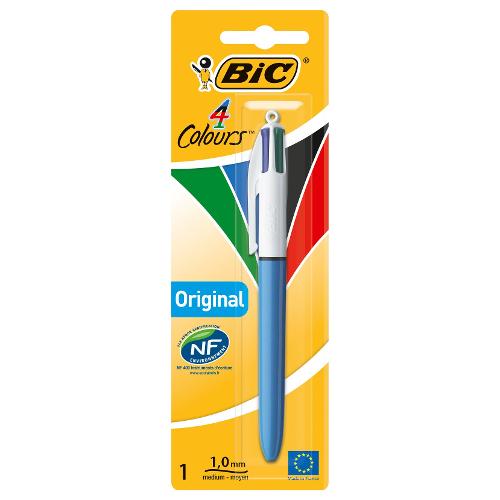 Bic Penna sfera multicolore scatto Original 4COLOURS tratto medio - 1,0 mm Nero, blu, verde,rosso 802077