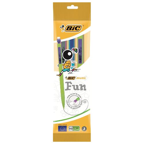 Bic Porta mine sezione tonda a scatto colore assortito 3 pz con 3 mine grad. HB 0,7 mm 880411