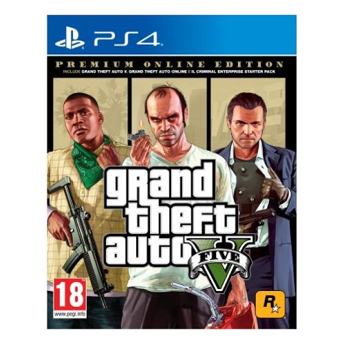 Rockstar Games PLAYSTATION 4 Gta 5 Premium Online Edition PEGI 18+ SWP40674