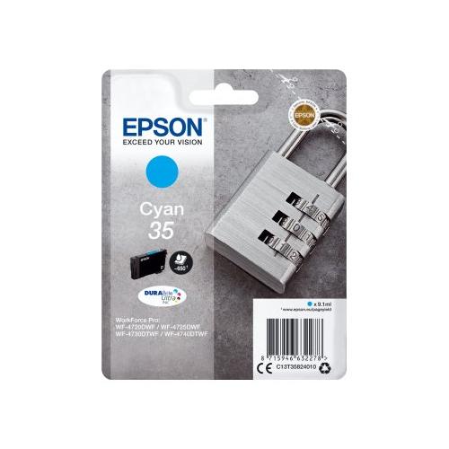 Epson Cartuccia stampante Serie Lucchetto Ciano DURABRITE ULTRA T35 NET35824BL
