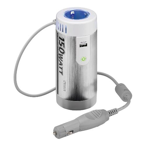 Techly Inverter Convertitore di Tensione Dc Ac da Auto Silver IPW IF150W2 150W