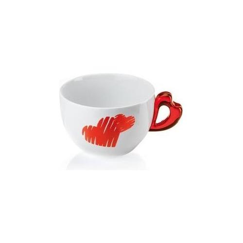 Guzzini Tazza (350ml) da colazione LOVE Bianco e Rosso 11450065