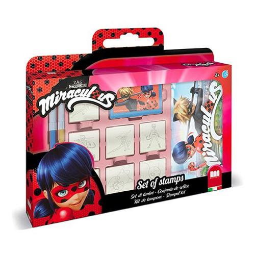 Multiprint Set timbri bambini 7 pz con pennarelli MIRACOULUS 07965