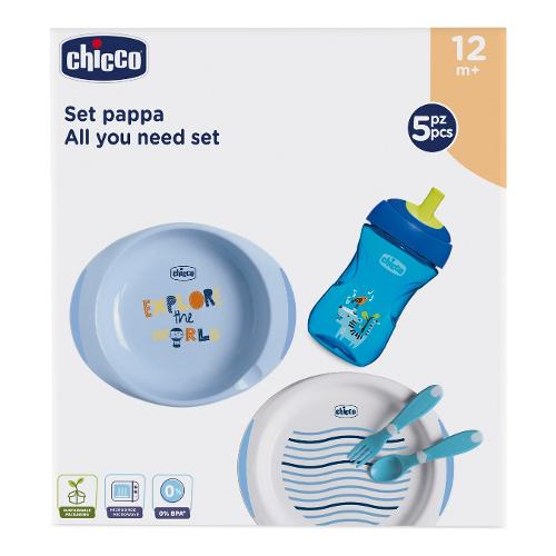 Chicco Set pappa 5 pz Azzurro 00016201200000