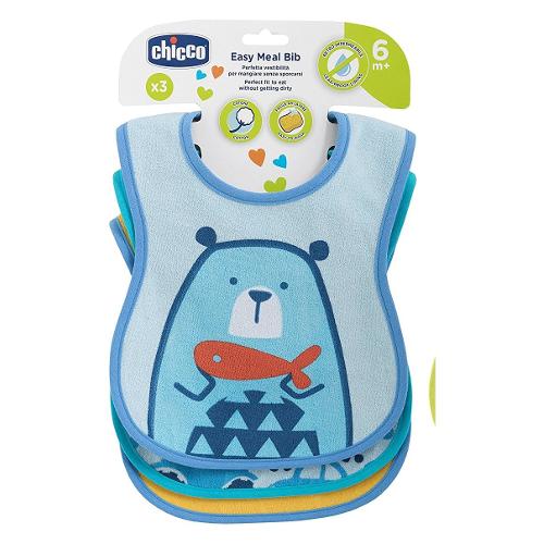 Chicco Set bavaglini 3 pz Pappa Bimbo colore assortito 00016301200000