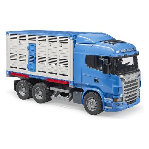 Bruder Camion trasporto animali Serie R con 1 bue SCANIA 03549