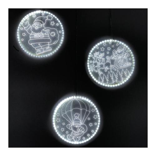 Lotti Dischi luce fissa (30cm) 60 luci - LED Assortito 44579