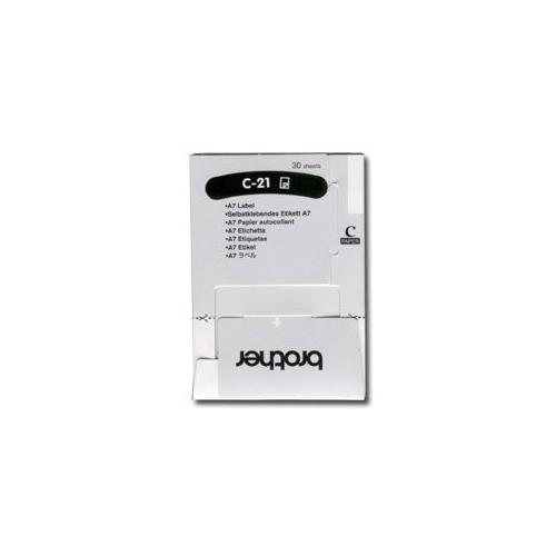 Brother Set etichette adesive per stampante termica Mw100 (74x105mm) 30 ff Bianco C 21