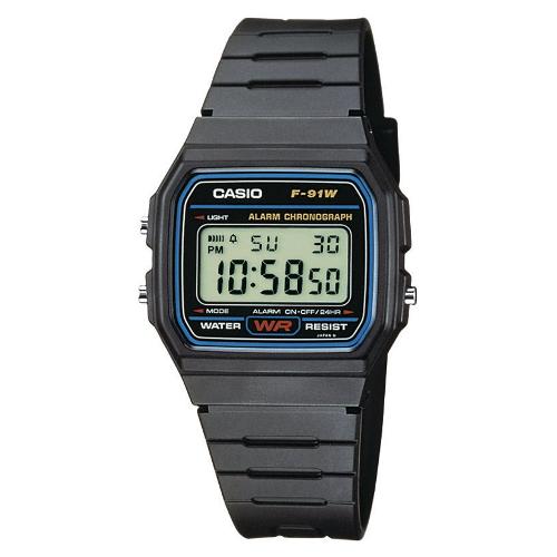 Casio Orologio COLLECTION Men Black F 91W 1YEG
