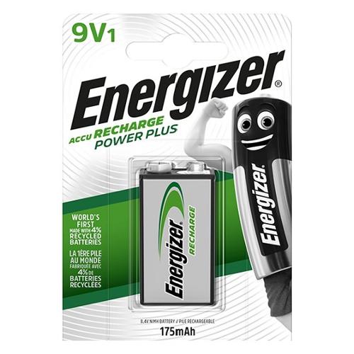 Energizer Batteria Transistor 9V ricaricabile 175mAh POWER PLUS 1pz