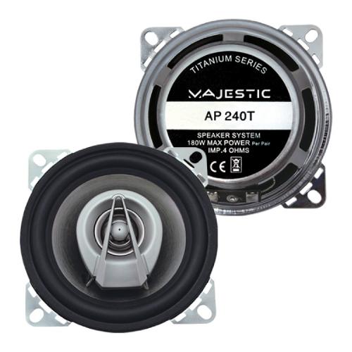 Majestic Altoparlanti auto SERIE TITANIUM Ap 240T Silver e Black 10 cm 040240 180W