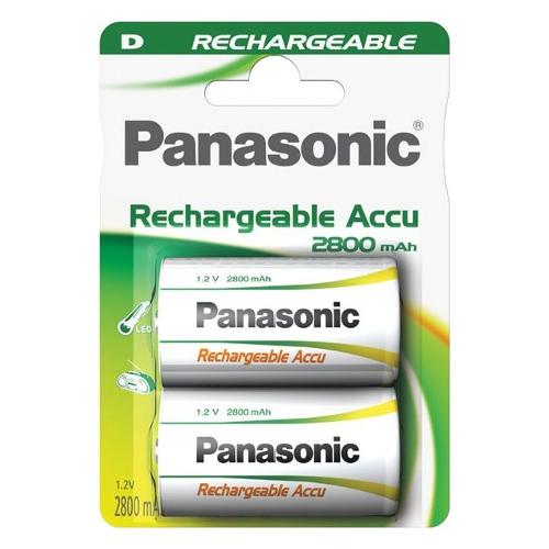 Panasonic Batteria Torcia D ricaricabile 2800mAh RECHARGEABLE 2pz P 20 2BC2800