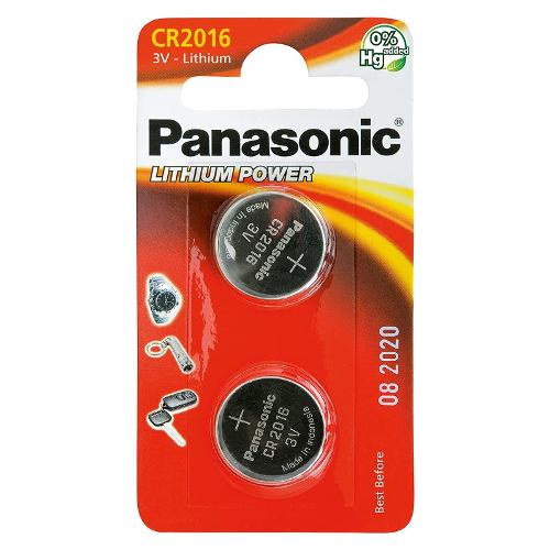 Panasonic Batteria CR2016 Litio 2pz CR 2016EL 2B