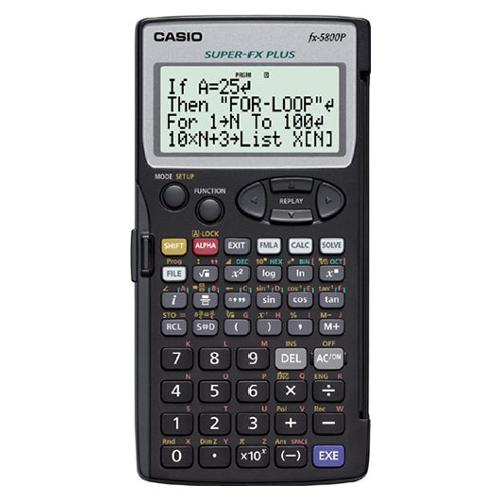 Casio Calcolatrice Scientifica FX SERIES Natural V.P.A.M. Black FX 5800P