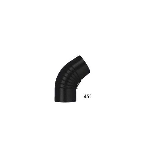 Save Fumisteria Curva canna fumaria (15cm) A 45 PLUS LIGHT Nero opaco NNO1504