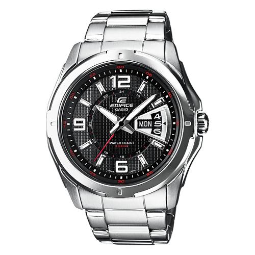 Casio Orologio EDIFICE Classic Black e Silver EF 129D 1AVEF