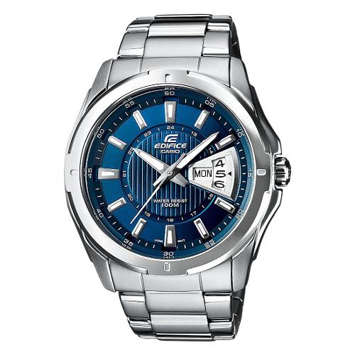 Casio Orologio EDIFICE Classic Blue e Silver EF 129D 2AVEF